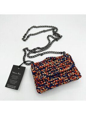 NEW Catarina Mina Mini Pouch in Orange Pop Chain Strap